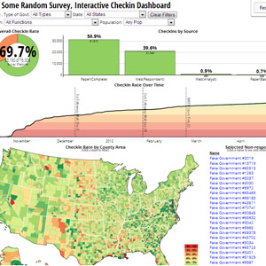 Survey checkin dashboard prototype